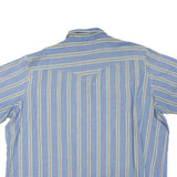 WRANGLER Mens Blue & Cream Striped Cotton Blend Shirt 2XL Casual Western