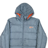 PUMA Mens Blue Hooded Jacket L Polyester Blend Plain Zip Hooded Sport Casual