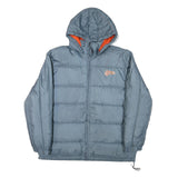 PUMA Mens Blue Hooded Jacket L Polyester Blend Plain Zip Hooded Sport Casual