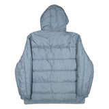 PUMA Mens Blue Hooded Jacket L Polyester Blend Plain Zip Hooded Sport Casual