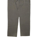 CARHARTT Mens Cotton Blend Brown Regular Straight Trousers W36 L34 Zip Closure