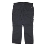 DICKIES Mens Cotton Blend Black Regular Straight Trousers W38 L29 Workwear
