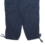 DRESSBARN Womens Navy Blue Casual Shorts UK 12 W32 Embroidered Cotton Blend