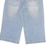 JEANS TONG LIN NIAO Mens Denim Blue Patchwork Casual Shorts M W30