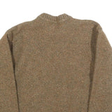 LACOSTE Boys Brown Wool Blend Plain Crew Neck Basic Knit Jumper Size L
