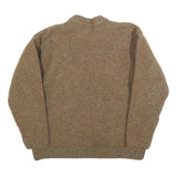LACOSTE Boys Brown Wool Blend Plain Crew Neck Basic Knit Jumper Size L