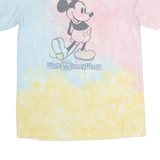 DISNEY Mens Pastel Blue & Pink Tie Dye Mickey Mouse T-Shirt M Short Sleeve Crew
