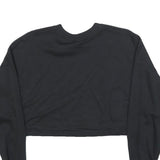 NIKE Womens Black Air Crew Neck S Crop Sweatshirt Casual Sportswear