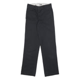 DICKIES Mens Cotton Blend Black Regular Fit Straight Leg Trousers W28 L31