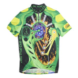 CUORE Mens Green Graphic T-Shirt M Short Sleeve Crew Neck Polyester Cycling