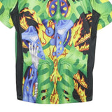 CUORE Mens Green Graphic T-Shirt M Short Sleeve Crew Neck Polyester Cycling