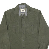 DAKOTA GRIZZLY Mens Green Cotton Shirt M Button Pocket Casual