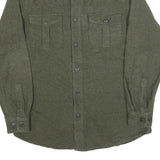 DAKOTA GRIZZLY Mens Green Cotton Shirt M Button Pocket Casual