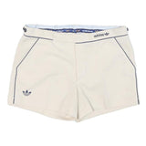 ADIDAS Womens Cream Casual Shorts M W30 Polyester Blend Slim Fit Sportswear