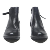 ESPRIT Womens Ankle Boots Black Leather UK 6 Stylish Zip Detail Comfortable Fit