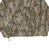Mens Camouflage Print Cotton Blend Zip Jacket XL Outdoor Casual Lightweight