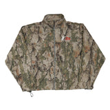 Mens Camouflage Print Cotton Blend Zip Jacket XL Outdoor Casual Lightweight