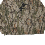 Mens Camouflage Print Cotton Blend Zip Jacket XL Outdoor Casual Lightweight