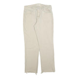 LEVI'S Womens Beige Regular Fit Straight Denim Jeans W32 L29 Frayed Hem