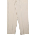 PIERRE LUGET Womens Beige Regular Fit Straight Leg Trousers W32 L32 Zip