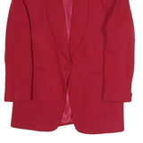 SAVILLE Womens Red Blazer Tailored Sailor Collar Single Button S Woven Jacket