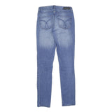 CALVIN KLEIN JEANS Womens Slim Skinny Denim Light Blue W28 L32 Stylish Zip