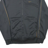 NIKE Mens Black & Gold Sports Zip Jacket S Polyester Blend Athletic