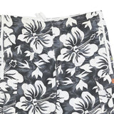 JACK WOLFSKIN Mens Cargo Shorts Black & White Floral L W36 Drawstring Relaxed