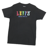 LEVI'S Mens Black Multicolour Logo Graphic T-Shirt M Short Sleeve Crew Neck