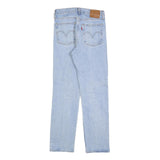 LEVI'S Womens Regular Fit Blue Denim Jeans W25 L28 Distressed Cotton Blend