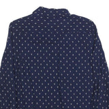 ZARA WOMAN Womens Blue Anchor Print Shirt Long Sleeve Button Neck XS Casual