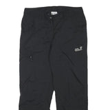 JACK WOLFSKIN Womens Polyester Blend Black Regular Fit Lined Trousers W31 L26