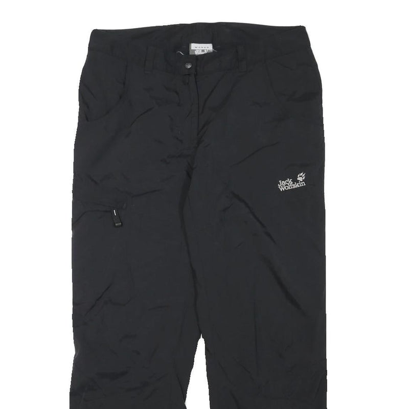 JACK WOLFSKIN Womens Polyester Blend Black Regular Fit Lined Trousers W31 L26