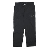JACK WOLFSKIN Womens Polyester Blend Black Regular Fit Lined Trousers W31 L26