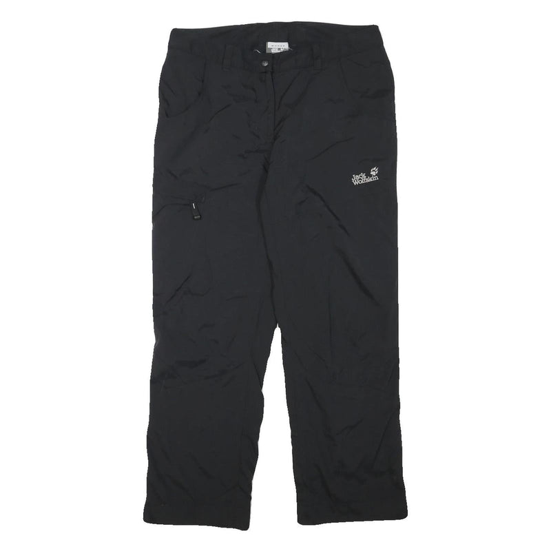 JACK WOLFSKIN Womens Polyester Blend Black Regular Fit Lined Trousers W31 L26