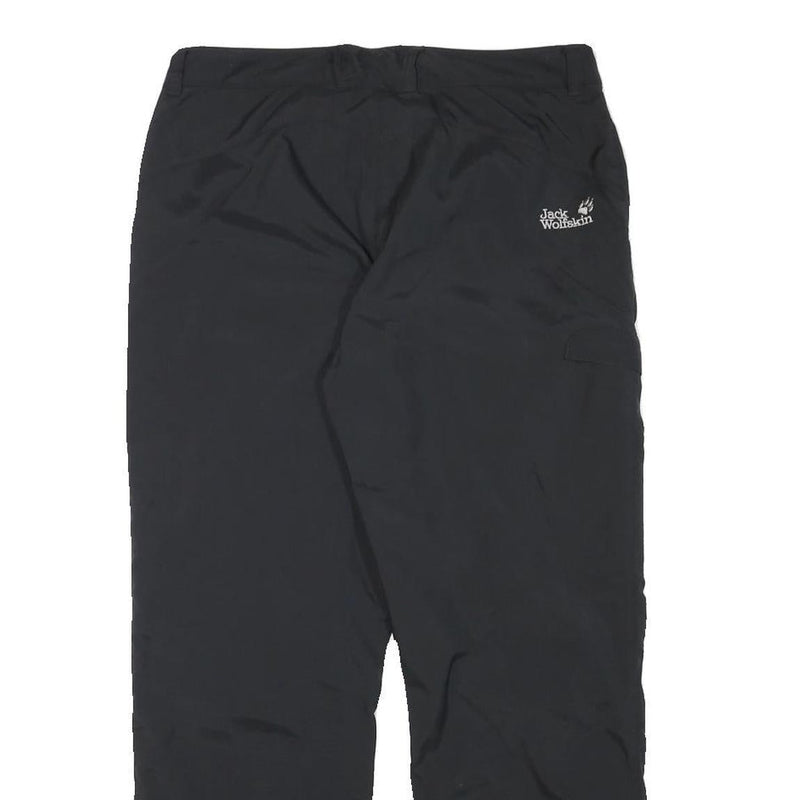 JACK WOLFSKIN Womens Polyester Blend Black Regular Fit Lined Trousers W31 L26