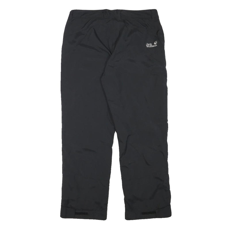 JACK WOLFSKIN Womens Polyester Blend Black Regular Fit Lined Trousers W31 L26