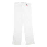 DICKIES Womens Cotton White Regular Fit Straight Leg Trousers W30 L31 Casual