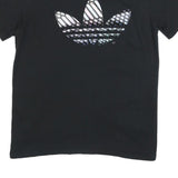 ADIDAS Womens Black Graphic T-Shirt M Short Sleeve Crew Neck Casual Cotton Blend
