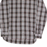 TOMMY HILFIGER Mens Brown & White Check Shirt M Button Down Cotton Blend