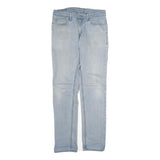 LEVI'S Mens Slim Light Blue Denim Zip Jeans W32 L34 Classic Casual Wear