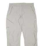 MAMMUT Womens Polyester Blend Beige Relaxed Zip Trousers W34 L31 Outdoor Casual