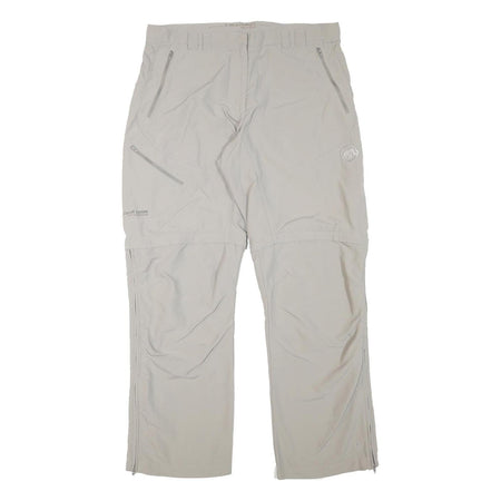 MAMMUT Womens Polyester Blend Beige Relaxed Zip Trousers W34 L31 Outdoor Casual