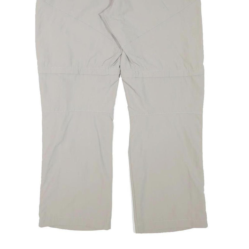 MAMMUT Womens Polyester Blend Beige Relaxed Zip Trousers W34 L31 Outdoor Casual