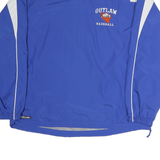 HOLLOWAY Mens Blue & White Outlaw Baseball V-Neck L Sweatshirt Pullover Sports