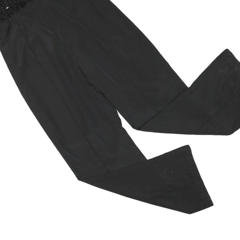 TED BAKER Womens Black Playsuit S Polyester Blend Strapless Smocked