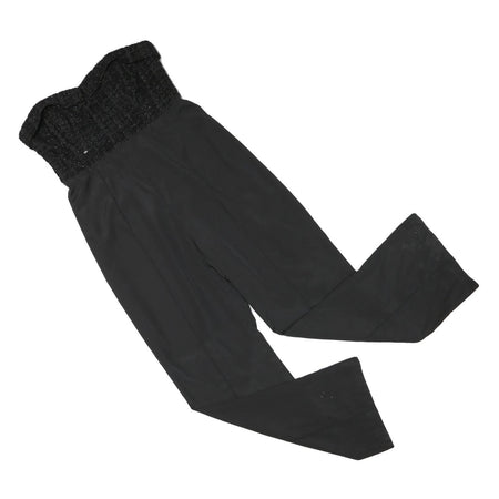 TED BAKER Womens Black Playsuit S Polyester Blend Strapless Smocked