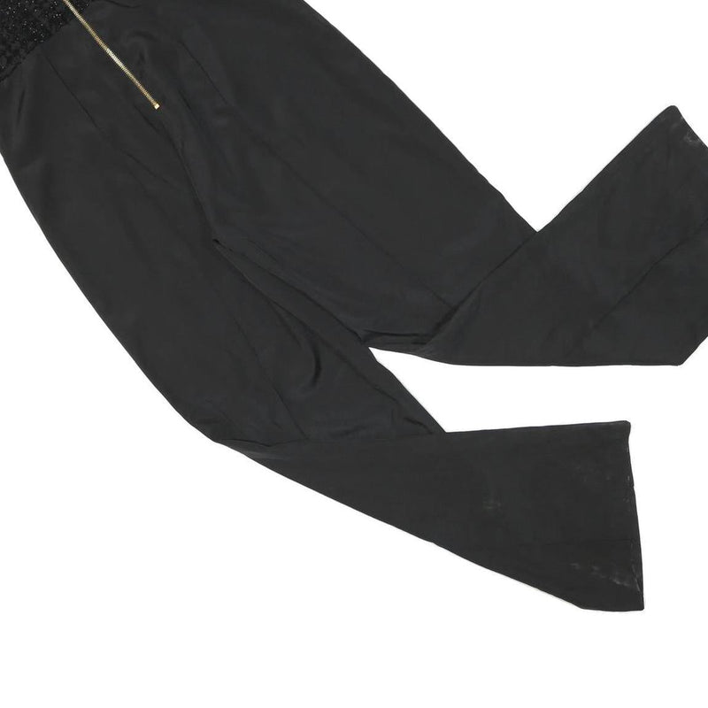 TED BAKER Womens Black Playsuit S Polyester Blend Strapless Smocked