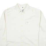 COUNTRY MCPERCY Mens White Cotton Blend Shirt 2XL Long Sleeve Button Down