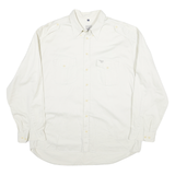 COUNTRY MCPERCY Mens White Cotton Blend Shirt 2XL Long Sleeve Button Down
